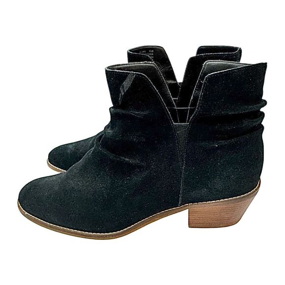 Cole Haan Alayna Black Suede Bootie Slouch Western Flair Size 9.5 M Pre-Owned - Picture 8 of 8
